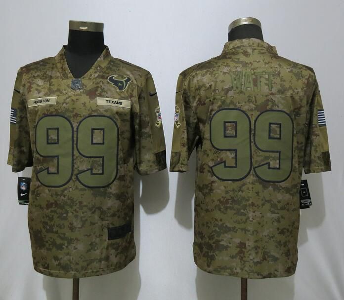 Men Houston Texans #99 Watt Nike Camo Salute to Service Limited NFL Jerseys->houston texans->NFL Jersey